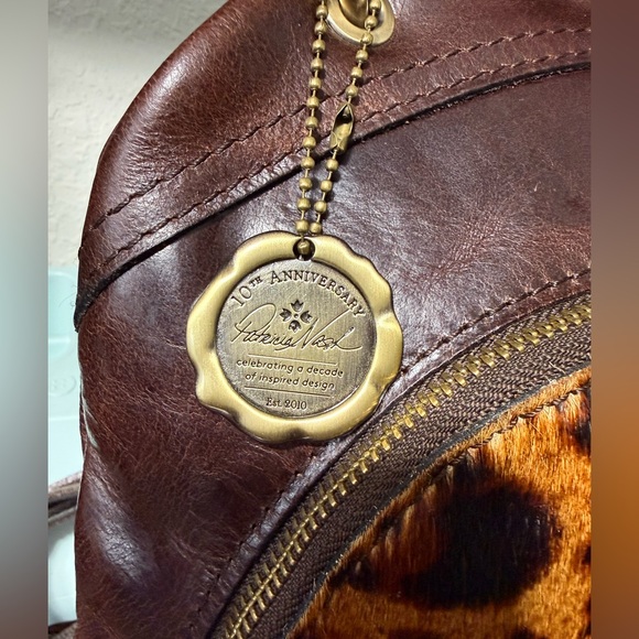 Patricia Nash Alencon Leopard Print Backpack - Picture 4 of 15